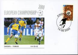 CALCIO UEFA FOOTBALL CHAMPIONSHIP EURO 2000 FDC SWEDEN TURKEY - Europees Kampioenschap (UEFA)