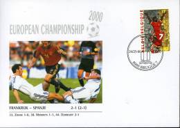 CALCIO UEFA FOOTBALL CHAMPIONSHIP EURO 2000 FDC FRANCE SPAIN - Europees Kampioenschap (UEFA)