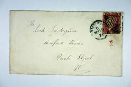 Great Britain: 1878 Letter To London, SG 5, Plate Nr 187 - Brieven En Documenten