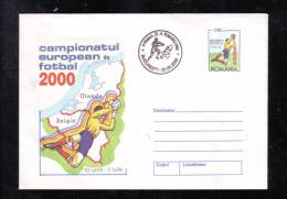 EUROPEAN CAMPIONSHIP 2000 OBLITERATIN FDC ON COVER STATIONERY,ROMANIA . - Championnat D'Europe (UEFA)