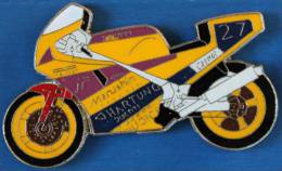 MOTO DUCATI JAUNE & VIOLETTE N° 27 - HARTUNG      - 1 - Moto