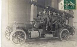 CPA (92) GENNEVILLIERS S.E.C.F M Societé D Eclairage Chauffage Et Force Motrice Crée En 1903 (pompiers) Carte Photo - Gennevilliers