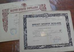 2 DIPLôMES Sportifs Scolaires 1948 VAUCLUSE - Diplome Und Schulzeugnisse