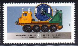 Canada MNH Scott #1605w 20c Robin-Nodwell RN 110 Tracked Carrier - Historic Land Vehicles Collection - Neufs