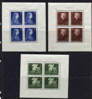 Hungary 1942 Sc B148-0(A) Mi 696-8 (A+B) MH Perf+Imperf Cv 100 Euro - Unused Stamps