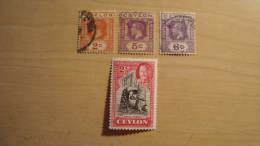 Ceylon   Mix Lot  Used//MH - Ceylon (...-1947)