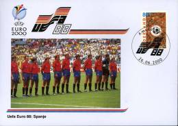 CALCIO UEFA FOOTBALL CHAMPIONSHIP EURO 2000 SPAIN TEAM FDC - Championnat D'Europe (UEFA)