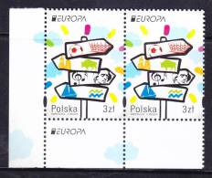 R)POLAND EUROPA TOPICS;FOOT BALL,BULL,SING,SHIP,STAMP S, PAR, WITH BORDER SHEET.MNH. - Ungebraucht