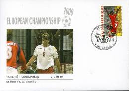 CALCIO UEFA FOOTBALL CHAMPIONSHIP EURO 2000 FDC CZECH DENMARK - Championnat D'Europe (UEFA)