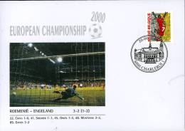 CALCIO UEFA FOOTBALL CHAMPIONSHIP EURO 2000 FDC ROMANIA ENGLAND - Europei Di Calcio (UEFA)