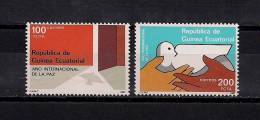 GUINEA ECUATORIAL 1987, EDIFIL 92/93**, AÑO INTERNACIONAL DE LA PAZ - Equatorial Guinea