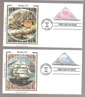 FDC Pacific 97 - Colorado Silk Covers - Stagecoach And Sailship - 1991-2000