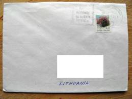 Cover Sent From Finland To Lithuania On 1991 Plants - Lettres & Documents