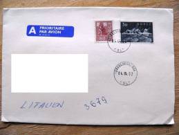 Cover Sent From Norway To Lithuania On 1992, Traena Mountains - Lettres & Documents