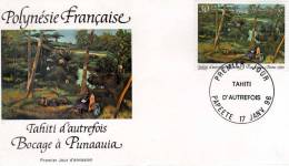 Polynésie: 1996 Très Belle Fdc Série "Tahiti D'autrefois" Bocage à Punaauia" - FDC