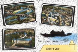 CPSM SELLES SUR CHER (Loir Et Cher) - 3 Vues - Selles Sur Cher