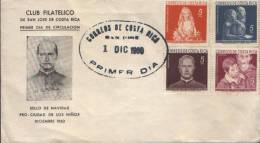 Costa-Rica-Envelope Occasionally 1960-Paintings Of Children Of Renoir And Velasquez - Impresionismo