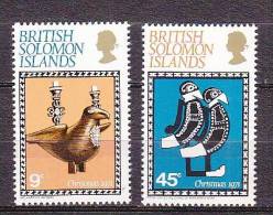 P3462 - BRITISH COLONIES SOLOMON Yv N°207/08 ** NOEL - Isole Salomone (...-1978)