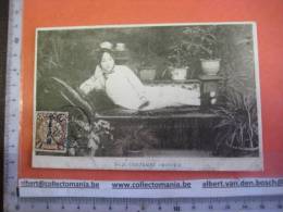 1 China Postcard - Nice Stamp  - Nr 23 Une Femme Chinoise -geisha Lying - Cina