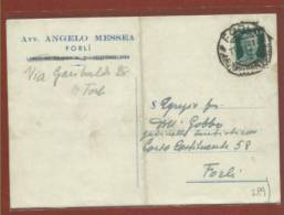 1945 - LUOGOTENENZA - FORLI' 60 C. ISOLATO SU CARTOLINA POSTALE PER CITTA' IN DATA 1/11/45 - Other & Unclassified