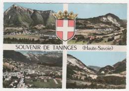 CPSM MULTIVUES COLORISEE SOUVENIR DE TANINGES, HAUTE SAVOIE 74 - Taninges