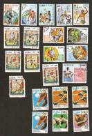 Bc6. Cuba LOT Set Of 22 - SPORT 1981 Football Spain 1986 Mexico 1982 1984 Basketball Olympic Games 1985 - Used Stamps
