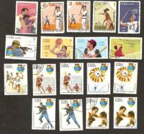 Bc18. Cuba LOT Set Of 18 - SPORT 1977 - 1974 History Of Baseball Etc. Sports - Used Stamps