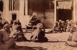 RUSSIA - UZBEKISTAN - SAMARKAND : LECTURE DU CORAN DANS LA MOSQUÉE - ANNÉE ~ 1905 (m-570) - Ouzbékistan