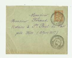 06  Alpes Mmes  Obl.  1902 CARROS - Buste Postali E Su Commissione Privata TSC (ante 1995)