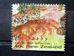 New Zealand - 1996 - Mi.nr.1492 - Used - Animals Of Coastal Waters - Red Rock Crab - Definitives - Oblitérés