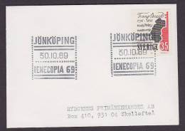 ## Sweden 'Petite' 82 X 115 Mm JÖNKÖPING IENECOPIA 1969 Special Sonder Stempel Cover To SKELLEFTEÅ - Covers & Documents