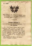 1863  REGIO DECRETO  MILITARE : INDENNITA' ANNUE CASERMAGGIO AI COMANDI MILITARI DI PIAZZA - Décrets & Lois