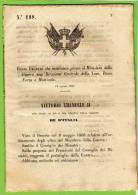 1864  REGIO DECRETO  MILITARE : ISTITUZIONE PRESSO IL MINISTERO DELLA GUERRA DELLE DIREZIONI GENERALI DI LEVA BASSA FORZ - Décrets & Lois