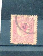 LOT  482 - NOUVELLE ZELANDE N° 37a (oblitéré) : VICTORIA Dentelé 12 1/2 - Cote 100 € - Usados