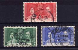 Ceylon - 1937 - George VI Coronation - Used - Ceylon (...-1947)