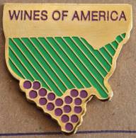 WINES OF AMERICA - VIN D'AMERIQUE - CARTE USA - RAISINS - GRAPPE     -    2 - Boissons