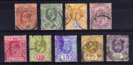 Ceylon - 1904/05 - Edward VII Definitives (Part Set, Watermark Multiple Crown CA) - Used - Ceylon (...-1947)