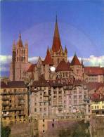 Carte Postale -Disque LA CATHEDRALE DE LAUSANNE  (SUISSE)(Vinyle 45 Tours) - Audiomaster S A MARTEREY - Classique