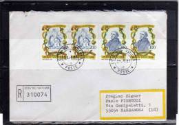 VATICANO VATIKAN VATICAN LETTERA RACCOMANDATA REGISTERED LETTER 29 - 9 - 1981 JAN  VAN RUUSBROEC SERIE COMPLETA FDC - Covers & Documents