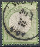 1872 GERMANIA USATO REICH IMPERO PICCOLO SCUDO SULL'AQUILA 1 K - DE001 - Usados