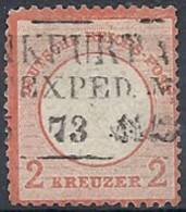 1872 GERMANIA USATO REICH IMPERO PICCOLO SCUDO SULL'AQUILA 2 K CERTIFICATO DE001 - Gebraucht