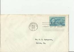 USA -1946 – FDC ROOSVELT – FREEDOM OF SPEECH & RELIGION 5 ADDR. TO EASTON-PA    W 1 STOF 5 C,  WASHINGTON -DC  . – JAN 3 - 1941-1950