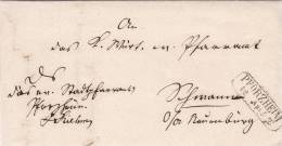 Dienstsache, Brief Von Pforzheim Mit Stempel R2: PFORZHEIM 22. Apr. A 2, Nach Schwann über Neuenbürg, 1865 - Sonstige & Ohne Zuordnung