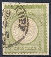 1872 GERMANIA USATO REICH IMPERO GRANDE SCUDO AQUILA 1/3 G VERDE OLIVA - DE002 - Used Stamps