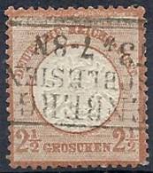 1872 GERMANIA USATO REICH IMPERO GRANDE SCUDO AQUILA 2 1/2 G BRUNO LILLA - DE002 - Gebraucht