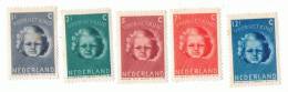 1945- NEDERLAND PAYS BAS - Oeuvres Pour L ´enfance- Voor Het Kind - Yvert & Tellier N°434 à 438 - Unused Stamps