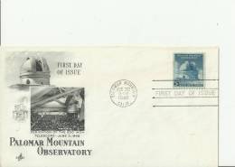 USA -1948 - FDC PALOMAR MOUNTAIN OBSERVATORY (200 INCHES TELESCOPE) W 1 ST OF 3 C ,PALOMAR MOUNTAIN-CA – AUG 30, RE730 - 1941-1950