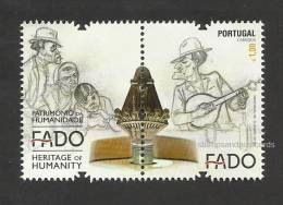 Portugal Fado Musique Patrimoine UNESCO Timbre Vignette Corporate 2012 ** Fado Music UNESCO Heritage With Tab ** - Musique