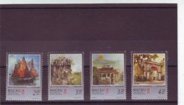 Macau 1997 Portugal Colony Visit Por Kwok SE Architecture Paintings Art Sailing Boat Ship Geography Places Stamps MNH - Other & Unclassified