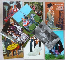 Lot 9x CPA ET CPSM ESPAGNE Spain Folklore Femme Couple Danse Flamenco VOIR PHOTOS ET TIMBRES - Collections & Lots